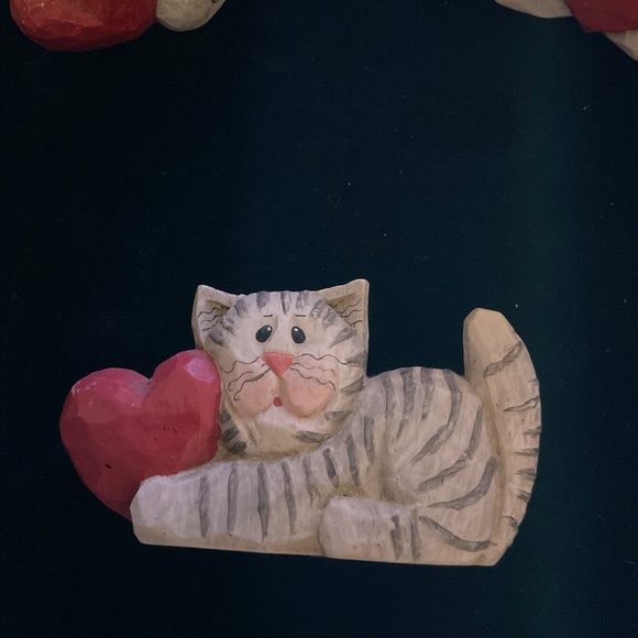 VTG Midwest of Canon Falls Resin Kitty Cats With Red Hearts ❤️ 3 Total - Picture 5 of 11
